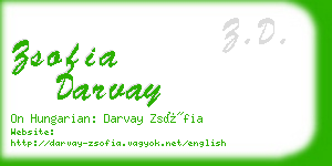 zsofia darvay business card